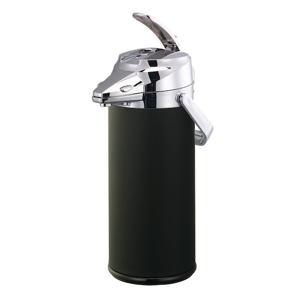 Airpot with Lever Lid, 2.5 Liter, Stainless vacuum insulated. Black